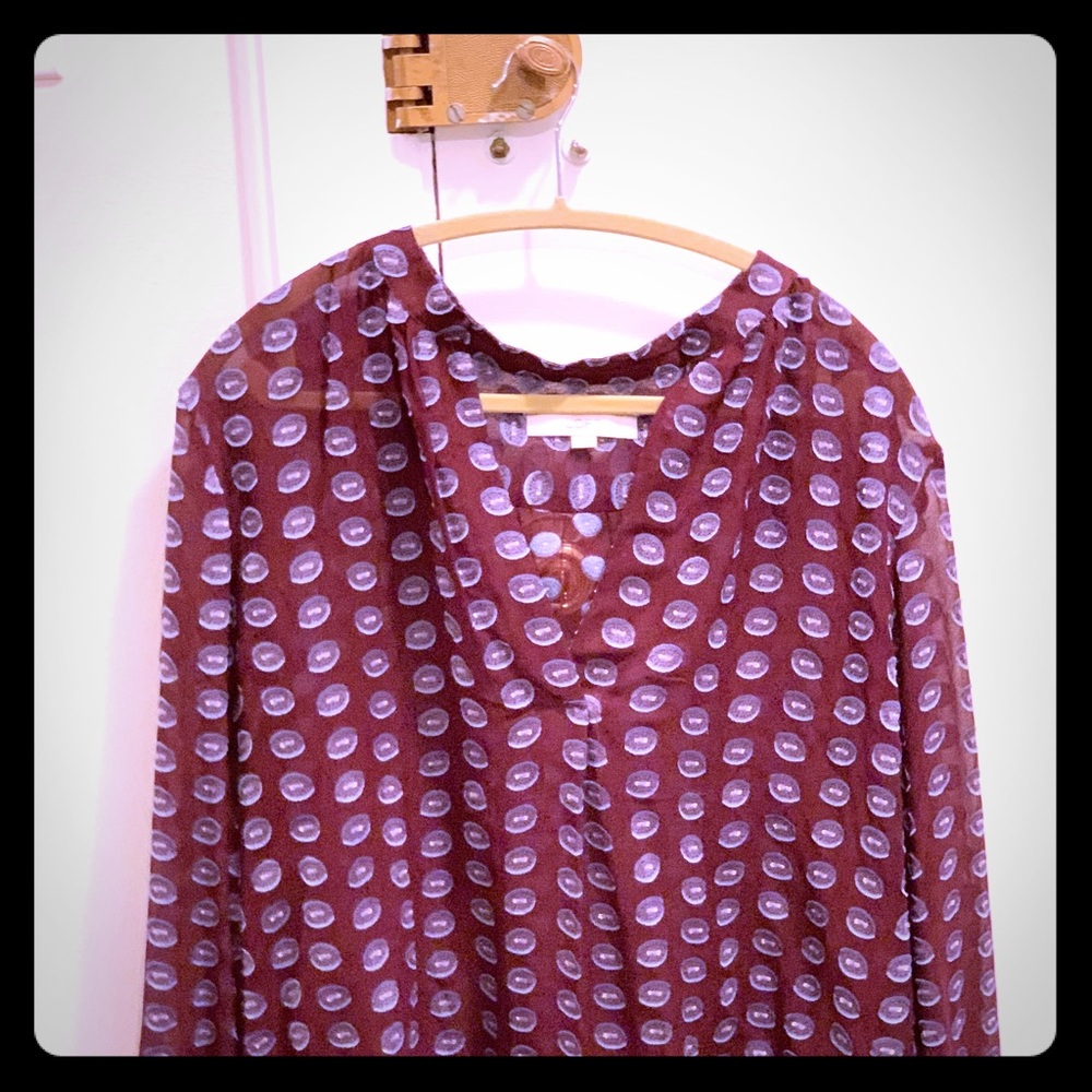 Plum and blue tunic